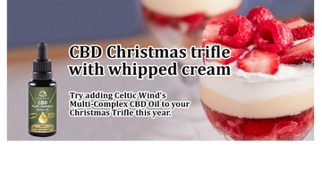 CBD Christmas trifle with whipped cream